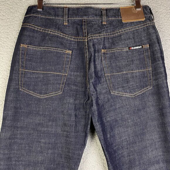 Element Jeans Skateboards Jeans Mens Standard Fit Dark 32x32 Quality Denim Y2K - Picture 7 of 16